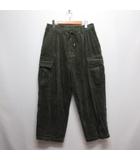 ビームスハート BEAMS HEART コーデュロイ ワイド カーゴ パンツ L オリーブ ジッパーフライ バックゴム