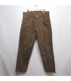 サイ SCYE BASICS コーデュロイ テーパード パンツ 33 茶 ブラウン 5113-83852 ボタンフライ 日本製