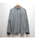 マンシングウェア MUNSINGWEAR ゴルフウェア ボーダー柄 長袖 ポロシャツ カットソー LL ネイビー グレー ライトスウェット生地 正規品