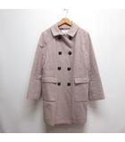 マッキントッシュフィロソフィー MACKINTOSH PHILOSOPHY 2way ネップ ウール コート 40 ピンク 襟取外し可 裏地付き 日本製