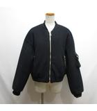 ザラ ZARA 美品 MA-1 中綿 ブルゾン ジャケット 起毛 XL 濃紺 ネイビー アウター