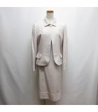 パシオーネ PASSIONE ラメ ツイード スーツ ジャケット ワンピース セット コサージュ付き 40 ピンク フォーマル 入学式 入園式