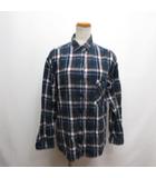 マーキュリービジュー Mercury Bijou チェック柄 薄手 フランネル シャツ 長袖 F ネイビー系