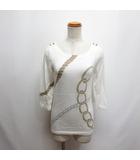 ビアッジョブルー Viaggio Blu 七分袖 ニット プルオーバー セーター 2 白 ホワイト