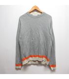 トゥモローランド トリコ TOMORROWLAND tricot クルーネック コットン ニット セーター S グレー 裾ライン