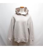 ジーユー GU 美品 ダブルフェイス プル パーカー M ベージュ