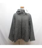 ヨーガンレール JURGEN LEHL 25AW チェック柄 ジップ パーカー ジャケット フーデッド ブルゾン M 黒 ブラック ウール コットン 裏起毛 タグ付き