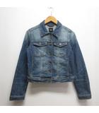 ギャップキッズ GAP KIDS デニム ジャケット 150 インディゴ ダメージ加工 ジージャン Gジャン ストレッチ 子供服