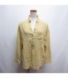 セポ CEPO コットン リネン 長袖 スキッパー シャツ M 黄 マスタード