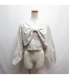 デザイン ニット トップス × キャミソール M ライトピンク an1360