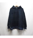 ディスカバード DISCOVERED レースアップ エコファー パーカー 2 ネイビー フーディー 日本製