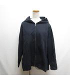 アー・ヴェ・ヴェ ミッシェルクラン a.v.v バックティアード 長袖 パーカー ジップアップ XL ネイビー 紺 薄手