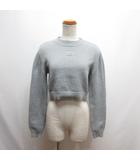 ヘザー Heather クロップド ニット セーター プルオーバー F グレー