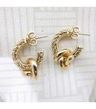 25AW ノット ピアス 18Kゴールド仕上げ スターリングシルバー Ag925 イエローゴールドカラー アクセサリー