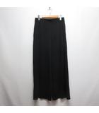 ユニクロ UNIQLO 美品 クレープジャージー ストレート パンツ L 黒 ブラック