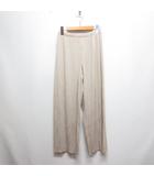 ユニクロ UNIQLO 美品 プリーツ ストレート パンツ M ライトベージュ