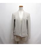 マックスマーラ MAX MARA ショールカラー ジャケット 36 ライトベージュ リボン付き 裏地付き イタリー製