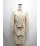 マックスマーラ MAX MARA ジャケット スカート セットアップ 腰ひも付き 38 アイボリー