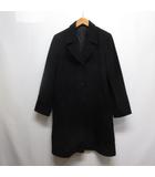 マダムニコル madame NICOLE カシミヤ混 ウール チェスター コート 38 黒 ブラック 裏地付き 日本製
