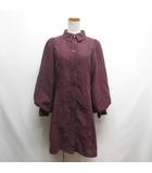 レトロガール RETRO GIRL ボリュームスリーブ コーデュロイ シャツ ワンピース F ボルドー バーガンディ