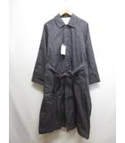 コーエン coen ロング ステンカラー コート M ダークグレー 腰ひも付き タグ付き