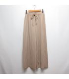 レトロガール RETRO GIRL 美品 リブ イージー パンツ M ベージュ ウエストゴム