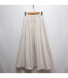 美品 ボリューム ロング スカート ペチコート付き S ナチュラル