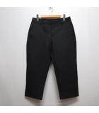 美品 ジャガード テーパード パンツ L 黒 ブラック