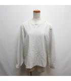 長袖 プルオーバー ブラウス ライトグレー カットソー 裏地付き