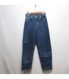 コス COS ハイライズ テーパード デニム パンツ ジーンズ 25 ブルー ボタンフライ