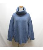 ザラ ZARA タートルネック ニット セーター S ブルー