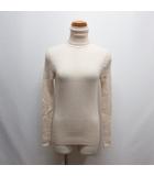 U エクストラファイン メリノ リブ タートルネック ニット セーター M ナチュラル ユニクロユー