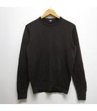 ユニクロ UNIQLO エクストラファイン メリノ クルーネック ニット セーター S ダークブラウン