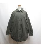 ミズイロインド mizuiro ind 25AW ワイド パディング シャツ ジャケット カーキ 中綿 コート ステンカラー 裏地付き タグ付き
