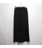 エイチ&エム H&M 美品 ジョーゼット ワイド パンツ 32 黒 ブラック ウエストゴム