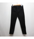 ユニクロ UNIQLO ウルトラストレッチ ジーンズ 24 黒 ブラック スキニー デニム パンツ ジッパーフライ