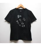 エルメス HERMES 美品 DO RE BOUCLES 半袖 プリント Tシャツ 40 黒 ブラック 3H4611DL カットソー フランス製 正規品