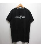 半袖 Tシャツ 3XL 黒 ブラック ラインストーン ロゴ