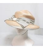 マキシン MAXIM 麦わら 帽子 リボン ストロー ハット あご紐ゴム付き ナチュラル 日本製