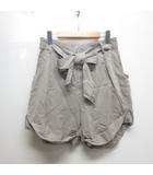 ツモリチサト TSUMORI CHISATO ウエストリボン テンセル ショート パンツ ショーツ 1 グレー ロールアップ ジッパーフライ