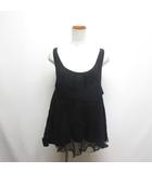 ズッカ zucca メッシュニット コンビ ノースリーブ カットソー M 黒 ブラック 日本製