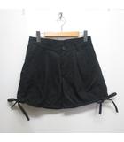 エックスガール x-girl リボン ショート パンツ ショーツ 1 黒 ブラック ジッパーフライ