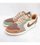 ナイキ NIKE DZ7292-200 AIR JORDAN 1 RETRO LOW OG Z ザイオン ウィリアムソン エアジョーダン1 レトロ スニーカー シューズ 26cm グリーン ブラウン 靴 箱付き