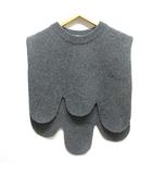 エンフォルド ENFOLD 圧縮ウール ドロップ ニット ベスト 38 チャコールグレー 300EA970-2910