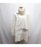 美品 Crumple Cotton クランプル コットン ジャケット スタンドカラー 38 アイボリー 300EA930-0320 スプリングコート