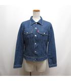 デニム ジャケット M インディゴ Gジャン ジージャン 裏地花柄 スナップボタン