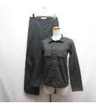 ズッカトラバイユ ZUCCa TRAVAIL シャツ ジャケット パンツ セットアップ 0 チャコールグレー コットン フランス製