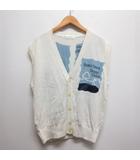 グリーンクラブ GREEN CLUBS ゴルフウェア Vネック ニット ベスト 白 ホワイト コットン