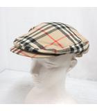 バーバリーズ Burberrys ノバチェック柄 ハンチング キャップ 帽子 M ベージュ ウール100% 正規品
