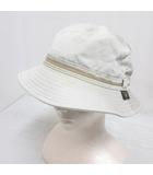 エムシーエム MCM バケットハット 帽子 ライトベージュ 麻混